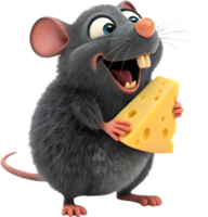 Animated mischievous rat illustration for colorful projects. . png