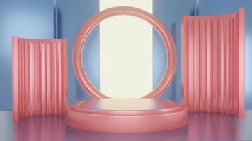 3d Abstract Winners podium beauty product health scene. Minimal styles podium display animation for background. video