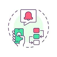 App like experience multi color concept icon. Function as native mobile applications. Feature of PWAs. Round shape line illustration. Abstract idea. Graphic design. Easy to use in presentation vector