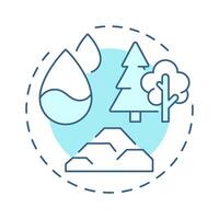 Raw material soft blue concept icon. Using resources for production of goods and services. Circular economy. Round shape line illustration. Abstract idea. Graphic design. Easy to use in infographic vector