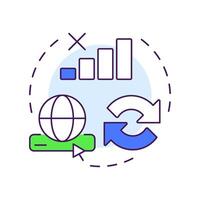 Progressive web apps multi color concept icon. App like software for vary devices. Development technology. Round shape line illustration. Abstract idea. Graphic design. Easy to use in presentation vector