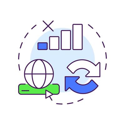 Progressive web apps multi color concept icon. App like software for vary devices. Development technology. Round shape line illustration. Abstract idea. Graphic design. Easy to use in presentation