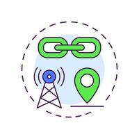 Native web apps multi color concept icon. Optimized for platform and integrate with devices capabilities. Round shape line illustration. Abstract idea. Graphic design. Easy to use in presentation vector
