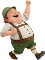 Mythical Cartoon Dwarf with a Magic Wand and Hat. . png