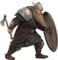 Legendary Cartoon Dwarf with Whimsical Style and Colors. . png