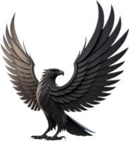 Stunning Flying Eagle Illustration with Sharp Features. . png