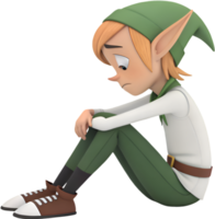 Fantasy Elf Character with Whimsical Expressions. . png