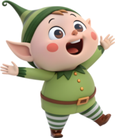 Mysterious Elf Cartoon with a Touch of Wonder. . png
