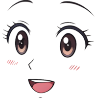 Minimalist Simple Line Drawing Face with Happy Curved Features. . png
