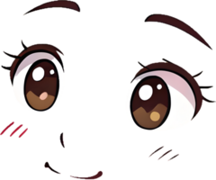 Minimalist Abstract Digital Art Face with Smooth Happy Features. . png