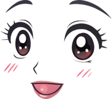 Simple Artistic Happy Face with Smooth Minimalist Curves. . png