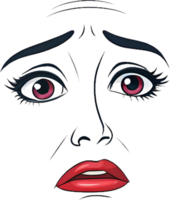 Minimalist Adorable Face Drawing with Elegant Curve Design. . png