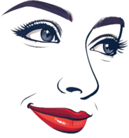 Minimalist Expression Drawing with Simple Curved Face Art. . png