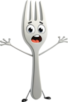Animated Fork Clipart for Fun and Creative Kitchen Illustrations. . png