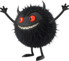 Fluffy Ball Monster Clipart for Fun Animations. . png