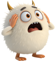 Fuzzy Fluffy Ball Monster Clipart for Your Artwork. . png