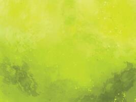 Green Watercolor Background with Splatter Texture vector