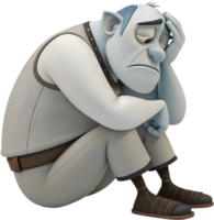 Animated Golem stone character for magical designs. . png