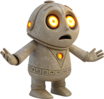 Powerful Golem stone monster animated character. . png
