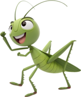 Bright and Cheerful Grasshopper with Tiny Legs. . png