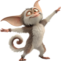 Quirky Gremlin Cartoon with Playful Style. . png
