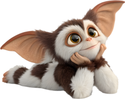 Mischievous Gremlin Cartoon with Playful Look. . png