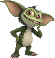 Animated Trickster Gremlin with Cute Features. . png