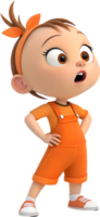 Dynamic Groovy Girl Illustration in Bold Fun Colors. . png