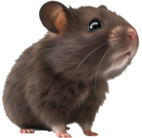 Playful tiny hamster full of life in a soft moment. . png