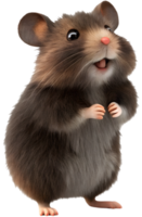 Delightful charming hamster standing in a fun stance. . png