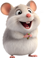 Adorable joyful hamster having fun in a soft character. . png