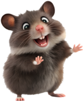 Friendly kawaii hamster in a cheerful animated expression. . png