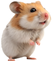 Funny cheerful hamster standing in a cute lovely stance. . png