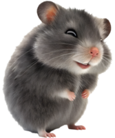 Cheerful funny hamster with a quirky animated charm. . png