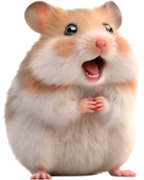 Cute kawaii hamster with a cheerful and amusing style. . png