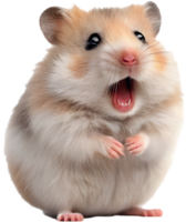 Charming tiny hamster enjoying a happy adorable pose. . png