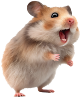 Adorable hamster in a playful fun pose cute digital art. . png