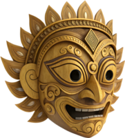 Unique Hand-Carved Balinese Wooden Barong Mask Mythology Art . png