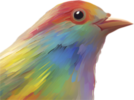 Gorgeous Bird Clipart in Abstract Impressionist Art for Projects. . png