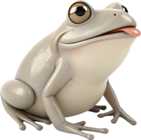 Colorful Frog Cartoon with Cute Design and Joyful Expression. . png