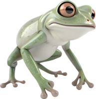 Cheerful Frog Character in Vibrant Cartoon Style with Kawaii Features. . png