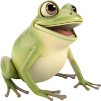 Adorable Frog Clipart with Cute Expression and Vibrant Design. . png