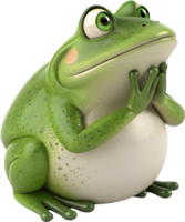 Bright Kawaii Frog Character with Fun and Playful Cartoon Design. . png
