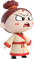 Charming chibi Nezha fantasy prince playful expression clipart. . png