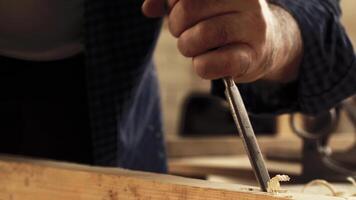 Crafting unique wooden creations in a workshop using hand tools and expert techniques for fine woodworking video