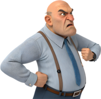 Stylish office worker in formal business attire at work. . png