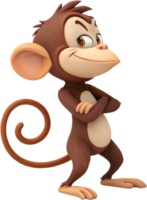 Fun Energetic Monkey Clipart for Cartoon Illustrations. . png