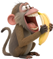 Playful and Energetic Monkey Cartoon Clipart for Fun Projects. . png
