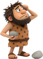Expressive Primitive Man Cartoon Artwork. . png