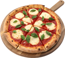 Golden-crusted Neapolitan pizza with homemade sauce and melted cheese. . png